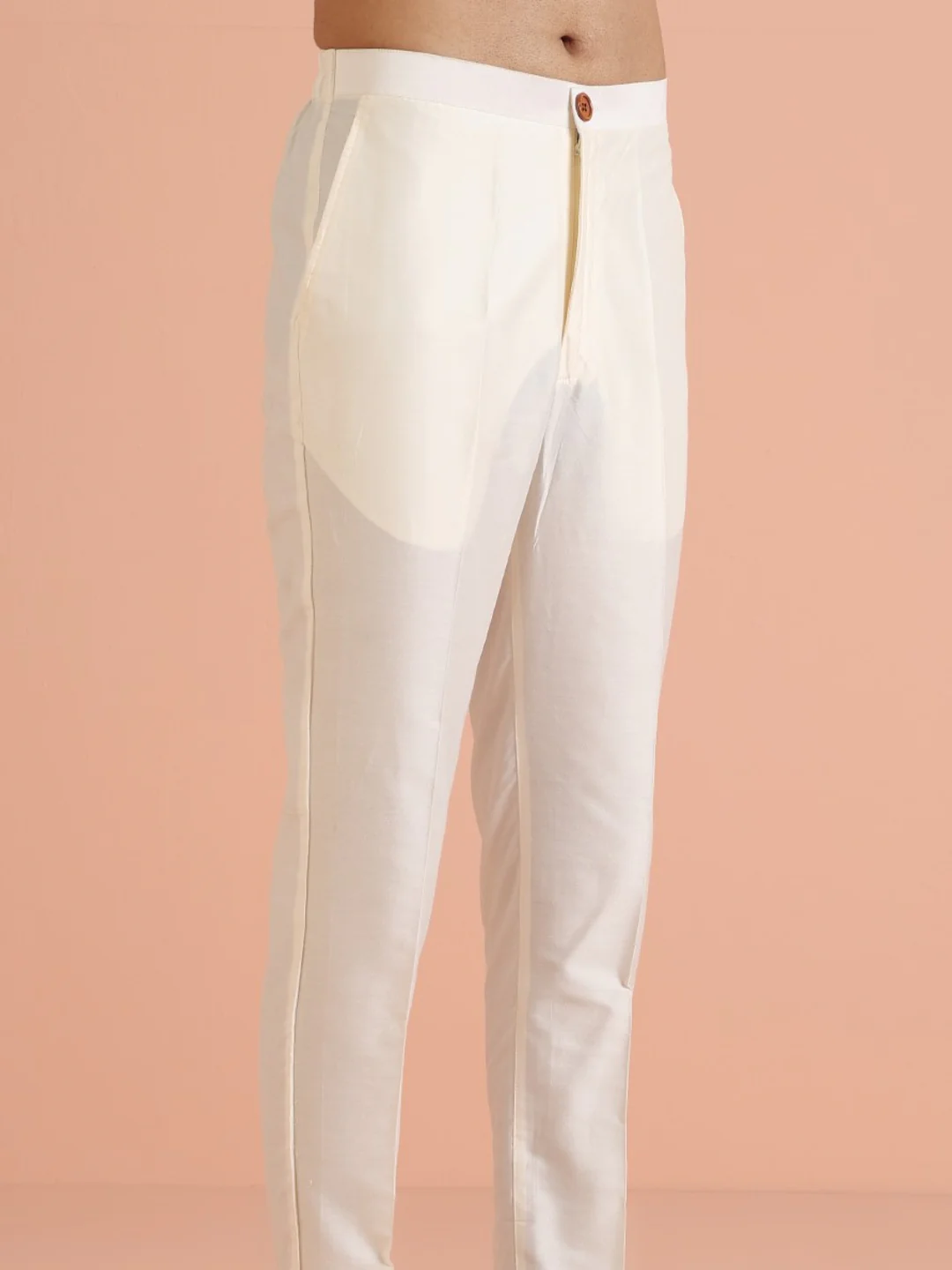 Men Mustard Sequinned Kurta Trouser Set - Image 5